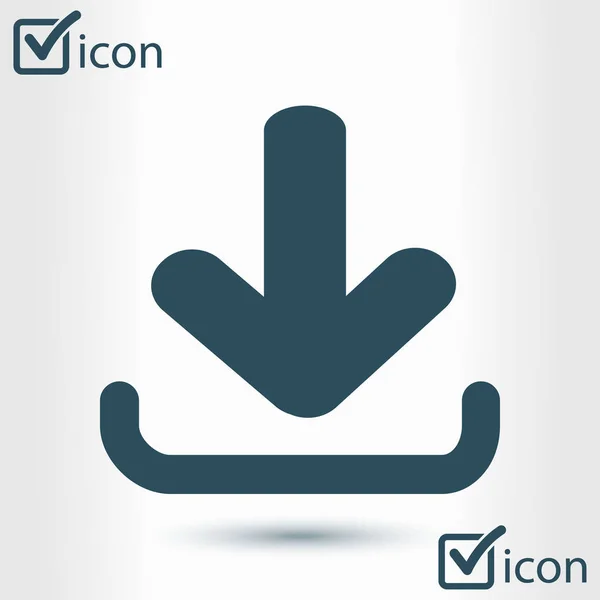 Download Icon Upload Button Flat Design Style — Stock Vector
