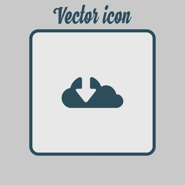 Descargar Desde Icono Nube Sube Botón Símbolo Carga — Vector de stock