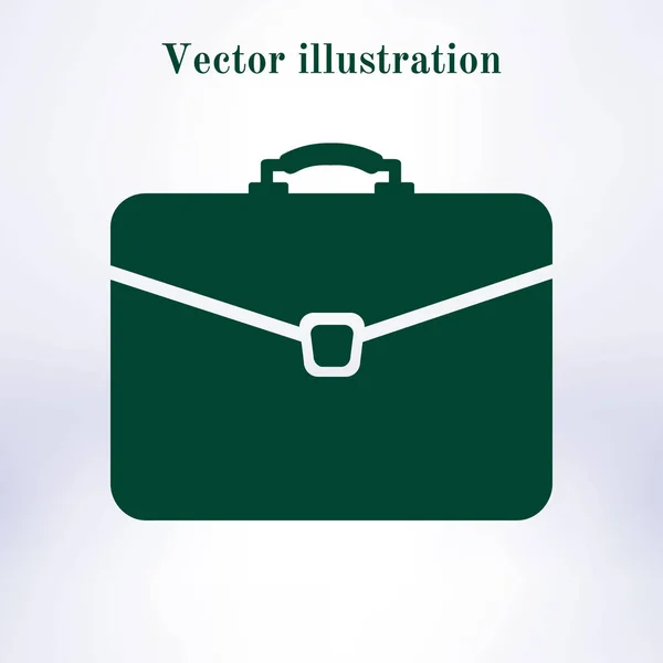 Aktenkoffer Symbol Vektorillustration Flacher Designstil — Stockvektor