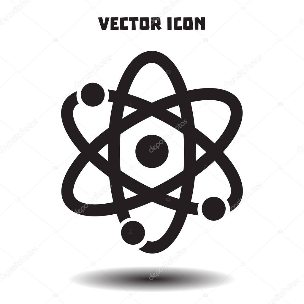 Atom sign simbol. Atom part icon.