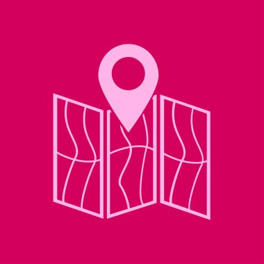 Harita simgesi. Konumu sembolü.