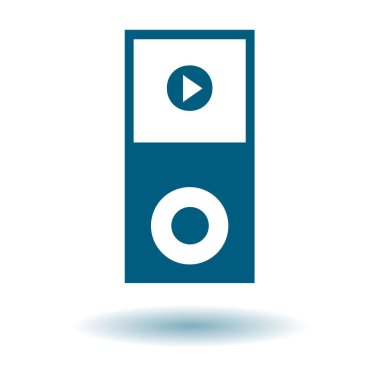 taşınabilir kitle iletişim araçları oyuncu simgesi. düz tasarım stili. vektör eps 10.