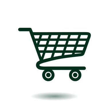 grafik alışveriş düz simgesi