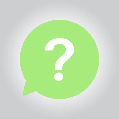 Soru işareti simgesi. Yardım sembolü. SSS işareti. Düz tasarım tarzı. EPS 10.