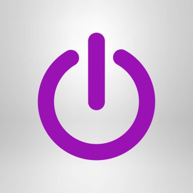 Güç işareti simgesi. Düz tasarım stili.   
