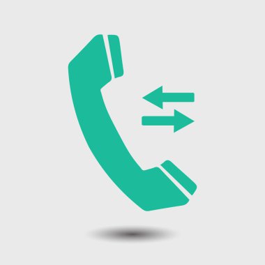 Telefon simgesi. Düz tasarım stili. Vektör Eps 10.