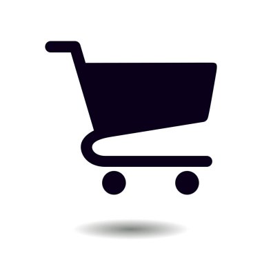 grafik alışveriş düz simgesi