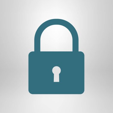 Kilit simgesi. Düz tasarım tarzı. Vektör EPS10.