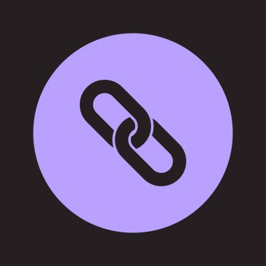 Bağlantı tek simge. Zincir bağlantı erkek.