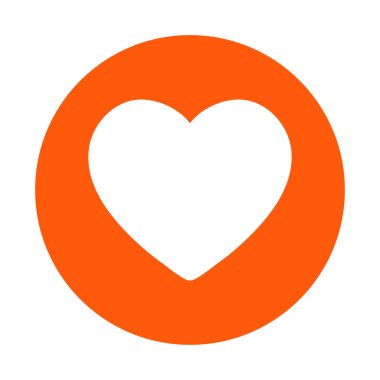 Sevgililer günü, düz kalp simgesi, vektör çizim 