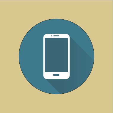 Akıllı telefon simgesinin vektör illüstrasyonu 