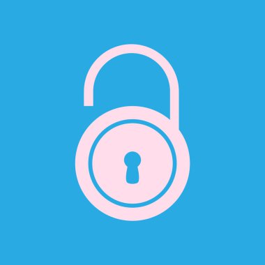 Simgesini kilidini. Düz tasarım stili. Vektör Eps10 