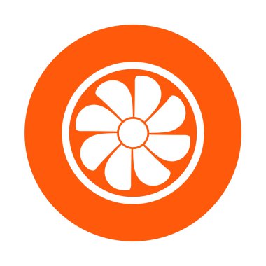 Egzoz vantilatörü simgesi. Havalandırma sembolü.