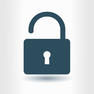 Simgesini kilidini. Düz tasarım stili. Vektör Eps10 