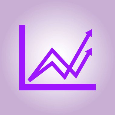 İş grafiği. Grafik düz simgesi