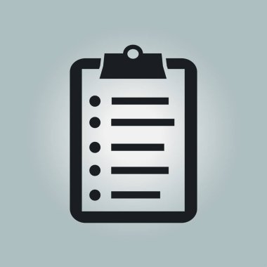 Listesi vektör simgesini denetleyin. Düz tasarım.