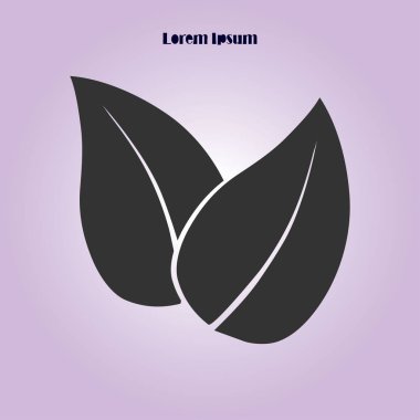 Yaprak simgesi. Taze doğal ürün simgesi. Organik ürün işareti. Düz tasarım stili.