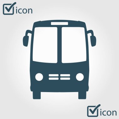 Otobüs simgesi. Lokomotif sembolü. Uluslararası Turizm trafik. Rahat Araçlar.