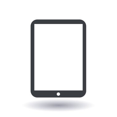 Modern dijital tablet Pc simgesi. Düz tasarım simgesi. EPS 10 vektör.