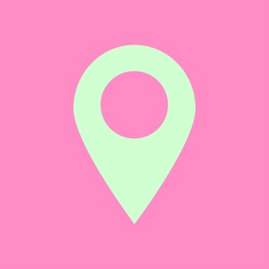 Harita işaretçi simgesi. GPS konumu sembolü. Düz tasarım stili. Vektör Eps 10.