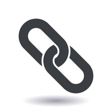 Bağlantı tek simge. Zincir bağlantı erkek.