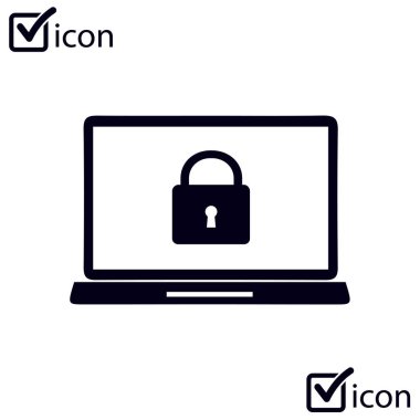 İnternet güvenliği konsepti ikonu. Tanımlama ve koruma simgesi.