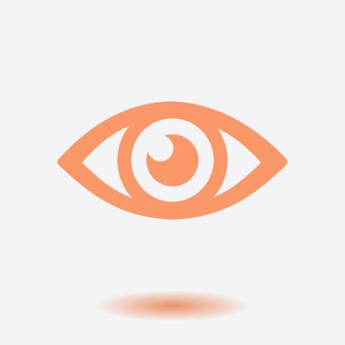 Göz simgesini. Düz tasarım stili.