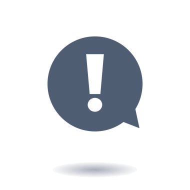  Ünlem işareti. Ünlem işareti. Tehlike uyarı sembolü. Düz tasarım stili. Vektör Eps 10.