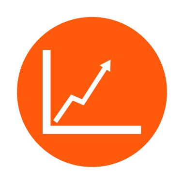 İş grafiği. Grafik düz simgesi