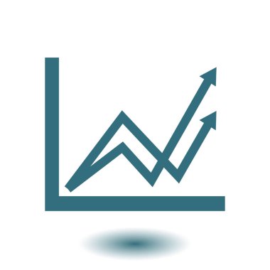 İş grafiği. Grafik düz simgesi