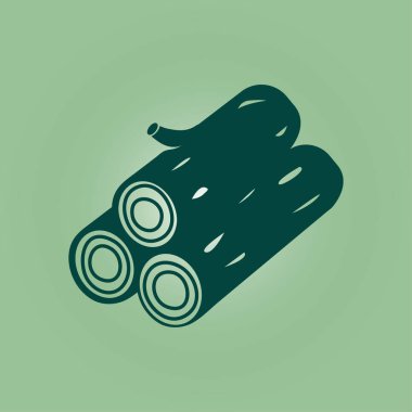 Ahşap simgesi. Tüm oduncu. Yenilenebilir kaynak erkek.