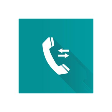 Telefon simgesi. Düz tasarım stili. Vektör Eps 10.