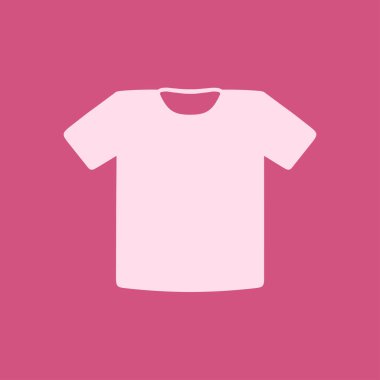 T-shirt işareti simgesi. Giysi sembolü. Düz tasarım stili.