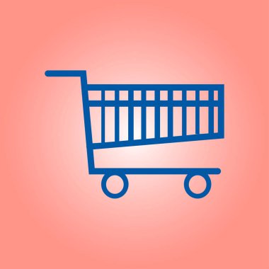 grafik alışveriş düz simgesi