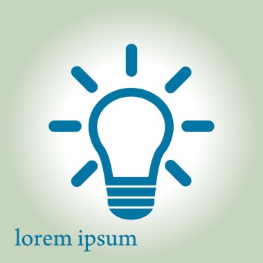 ışık lamba işareti simgesi. fikir sembolü.