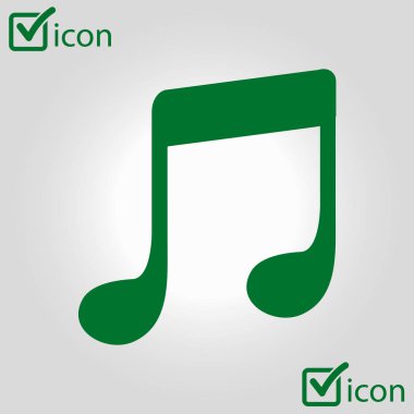Müzik Not simgesi. Müzik simgesi. Düz tasarım stili.