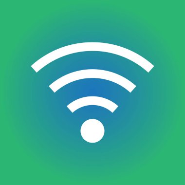 WiFi sembolü. Vektör kablosuz ağ kutsal kişilerin resmi. Düz tasarım