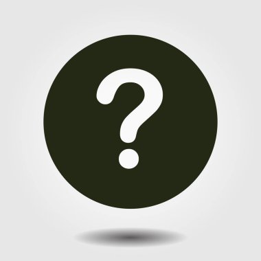 Soru işareti simgesi. Yardım sembolü. SSS işareti. Düz tasarım tarzı. EPS 10.