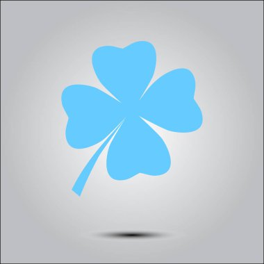 Yaprak yonca işareti simgesi. Aziz patrick sembolü. Ekoloji kavramı. Düz tasarım stili.