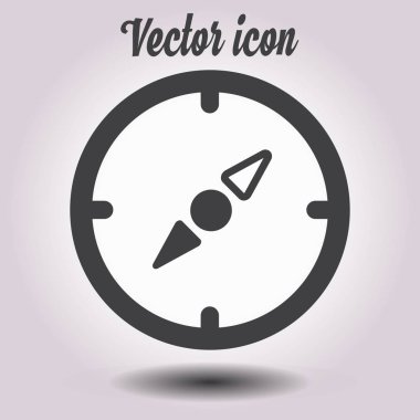 Pusula simgesini yuvarlak vektör çizim