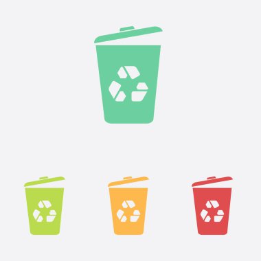 çöp kutusu simgesini, vektör eps10 çizim 