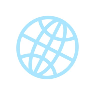 Küre simgesi. Düz tasarım.