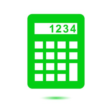 Hesap makinesi simge. Düz tasarım stili. EPS 10