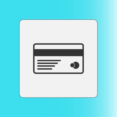 Vektör kredi kartı simgesi. Düz tasarım stili. EPS 10.