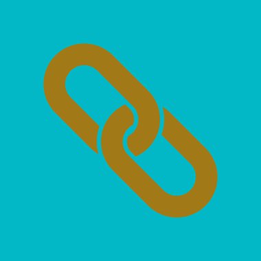 Bağlantı tek simge. Zincir bağlantı erkek.