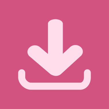 Simgesini indirin. Düğme yükleyin. Düz stil.