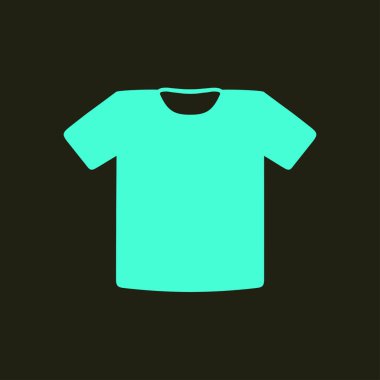 T-shirt işareti simgesi. Giysi sembolü. Düz tasarım stili.
