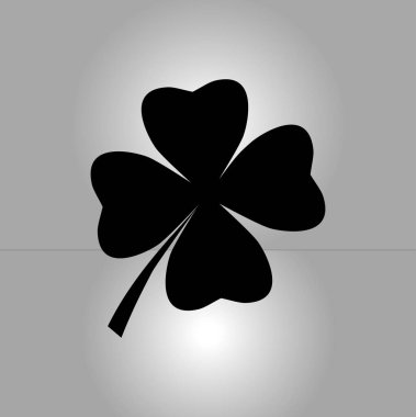 Yaprak yonca işareti simgesi. Aziz patrick sembolü. Ekoloji kavramı. Düz tasarım stili.