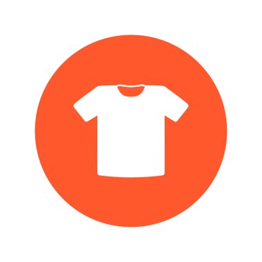 T-shirt işareti simgesi. Giysi sembolü. Düz tasarım stili.