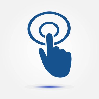 El imleç işareti simgesi. El işaretçi simgesi. Modern UI Web sitesi gezinme. Düz tasarım. EPS 10.